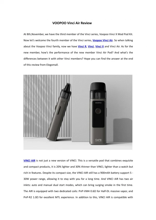 voopoo vinci air review