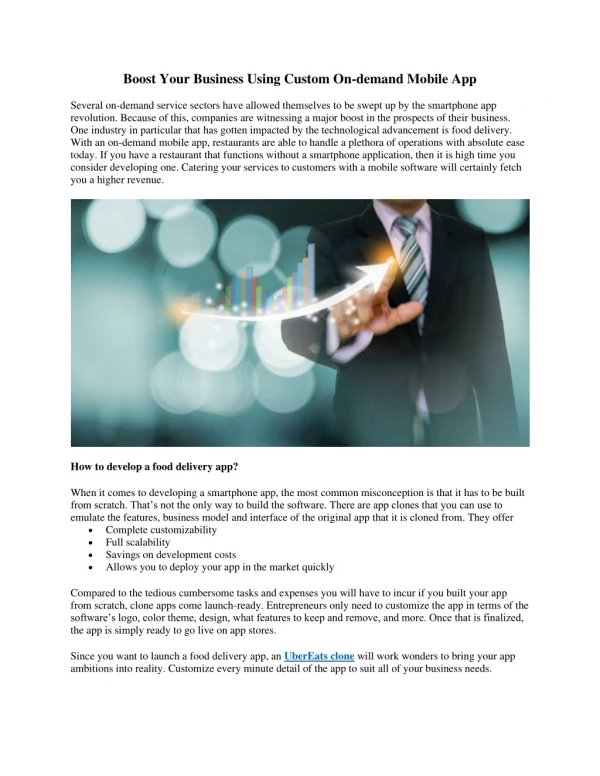 boost your business using custom on demand mobile