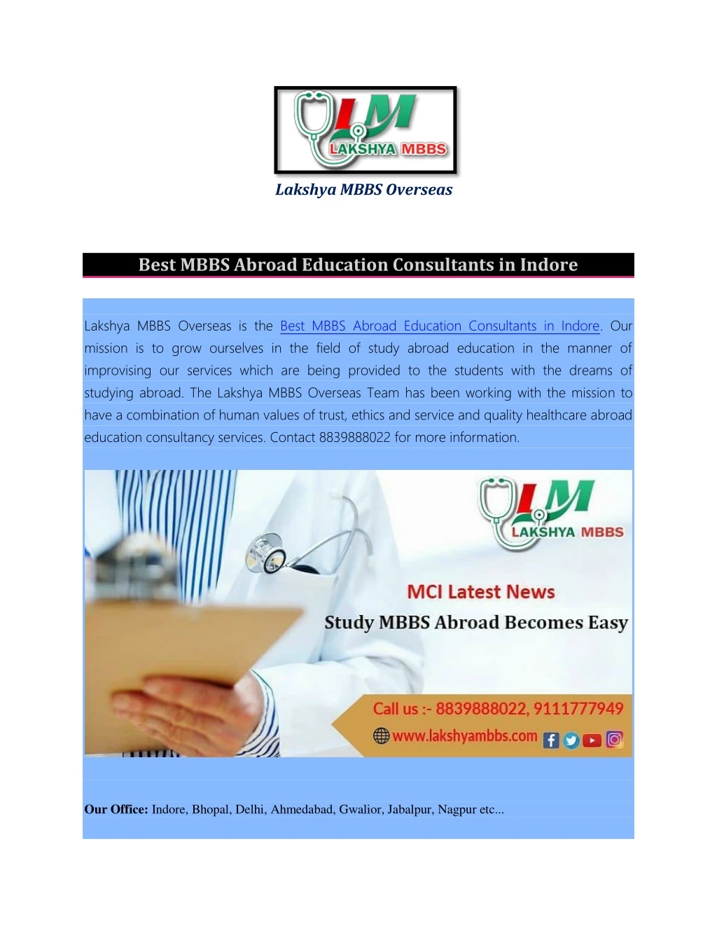 lakshya mbbs overseas