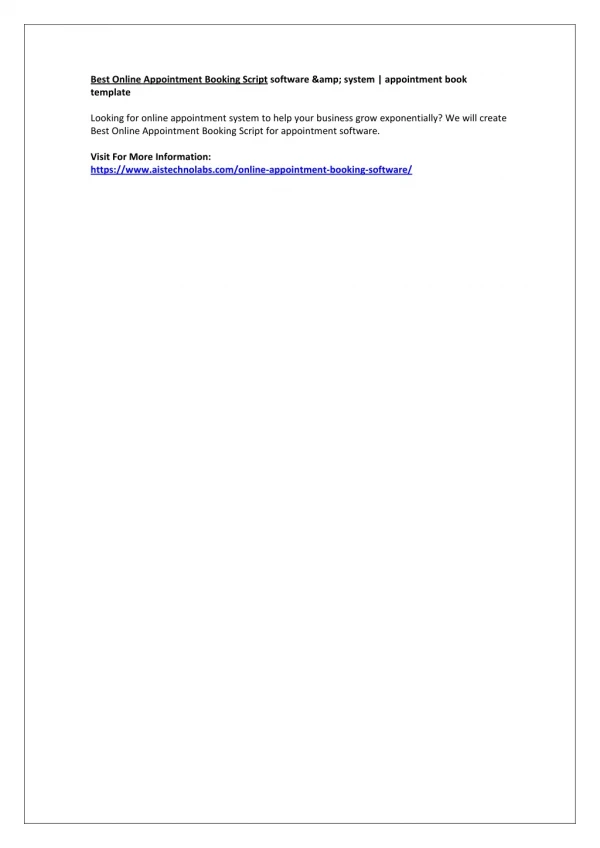 best online appointment booking script software