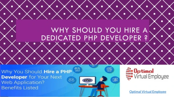 Why should you hire a dedicated PHP Developer ?