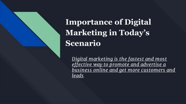 Importance of Digital Marketing in Today’s Scenario