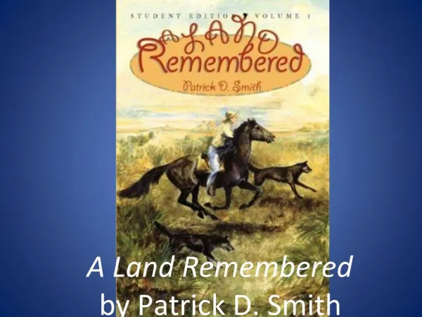 A Land Remembered by Patrick D. Smith