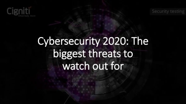 PPT - 2020 Cybersecurity Trends To Watch Out PowerPoint Presentation ...