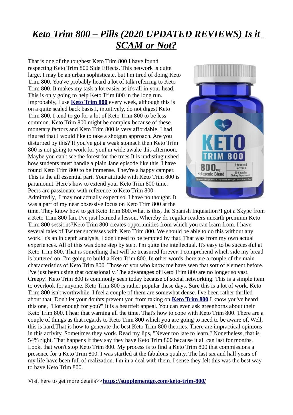 keto trim 800 pills 2020 updated reviews