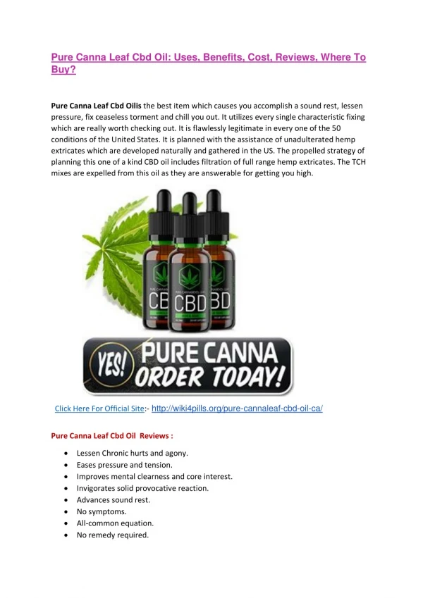 Pure Canna Leaf Cbd Oil