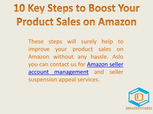 10 Key Steps to Boost Your Product Sales on Amazon