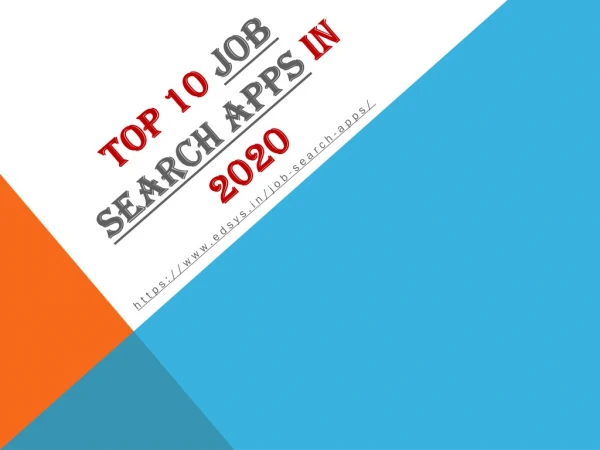 TOP 10 JOB SEARCH APPS IN 2020