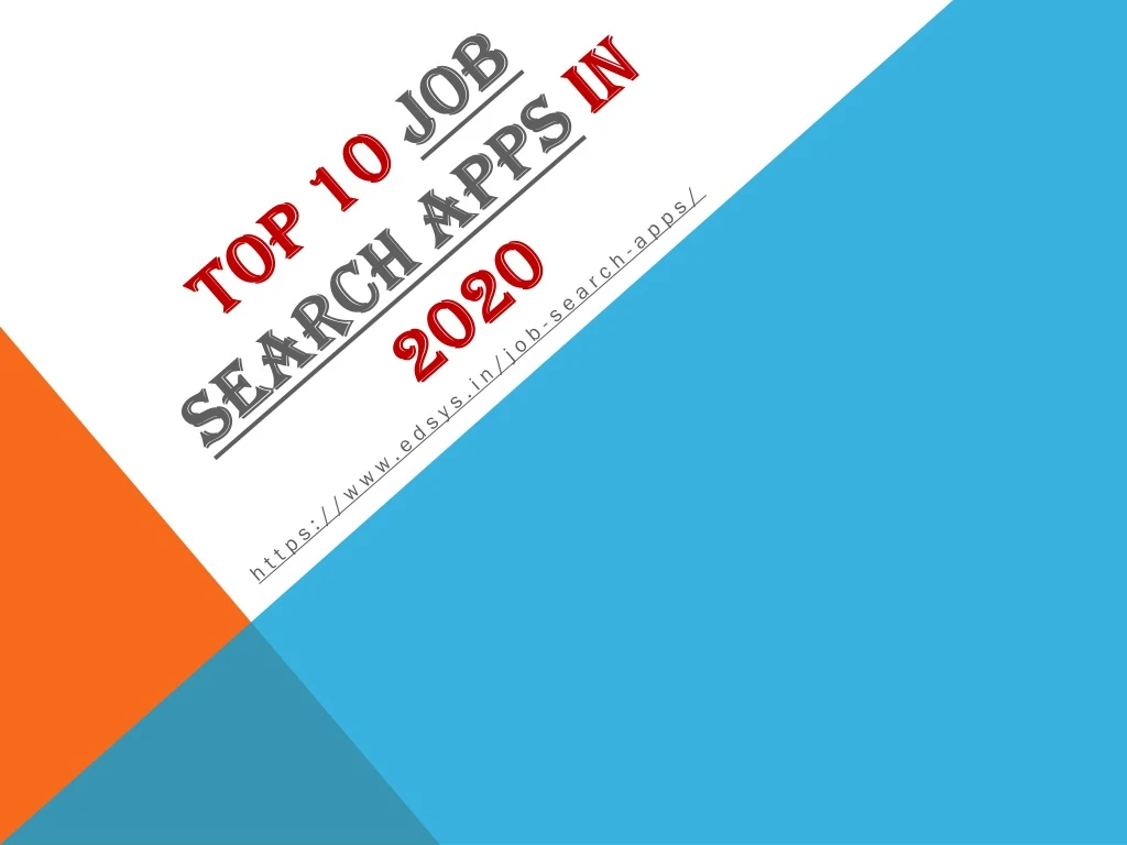top 10 job search apps in 2020