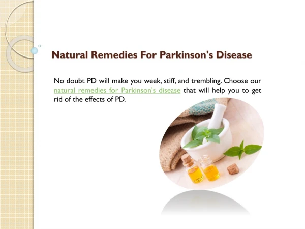 Natural Remedies For Parkinson's Disease