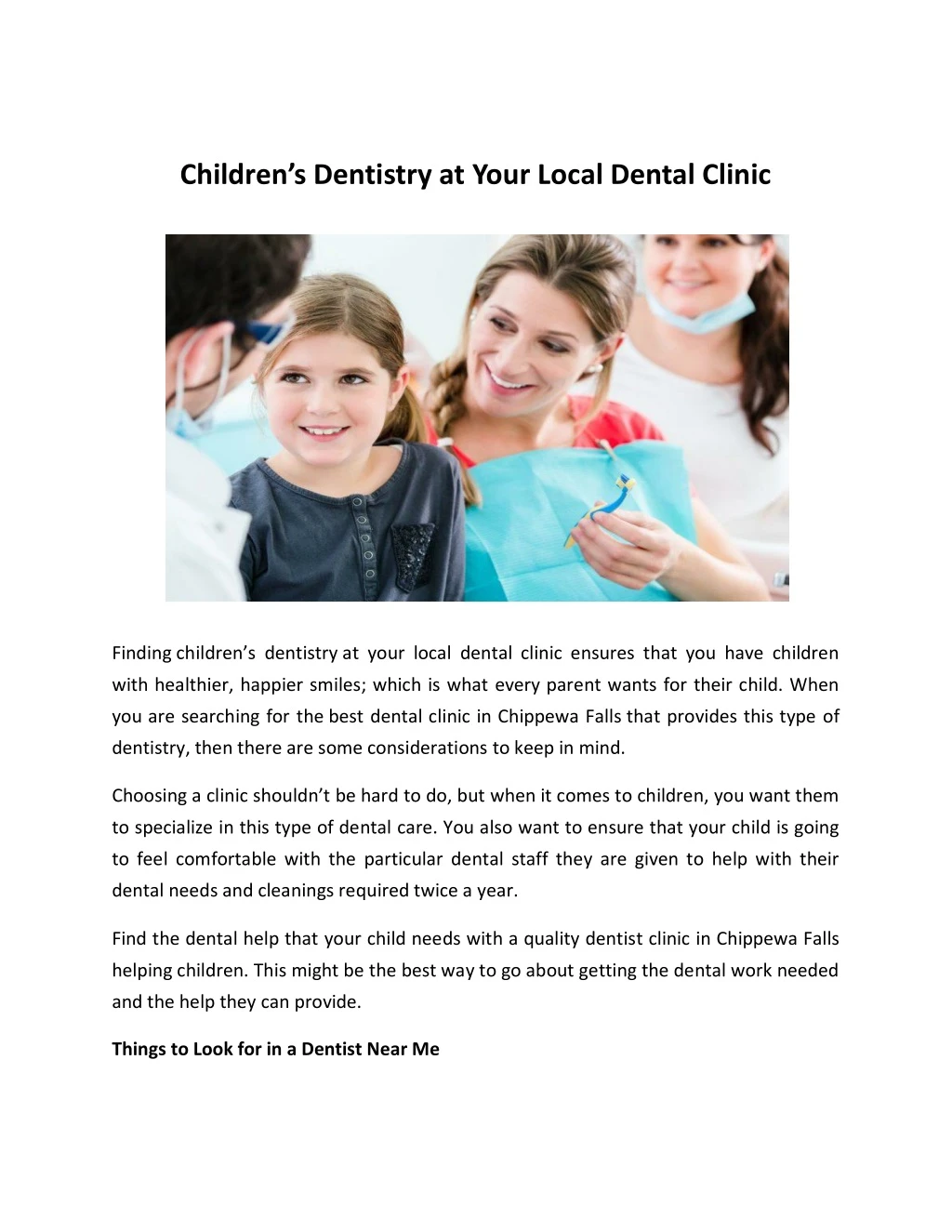 children s dentistry at your local dental clinic