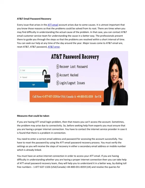 ATT email -  Reset AT&T - AT&T Error