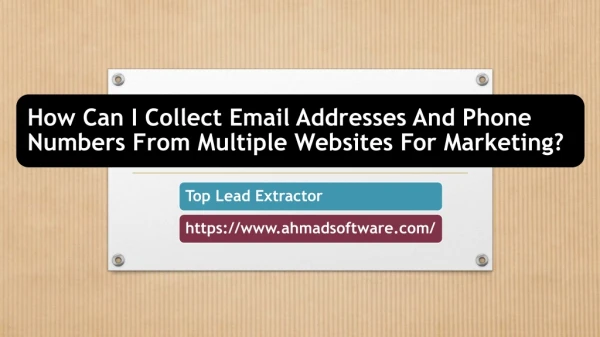 how can i collect email addresses and phone