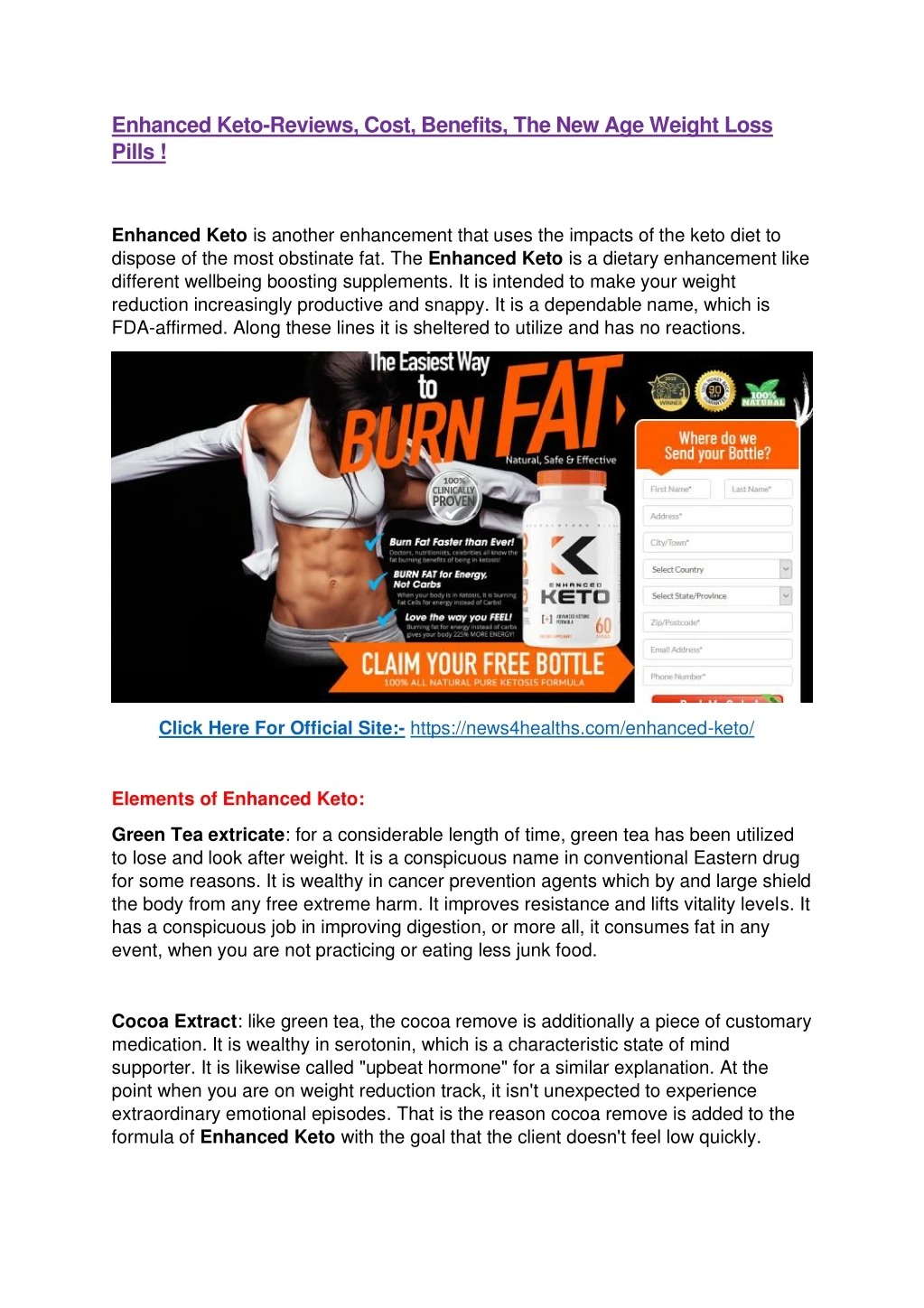 enhanced keto reviews cost benefits