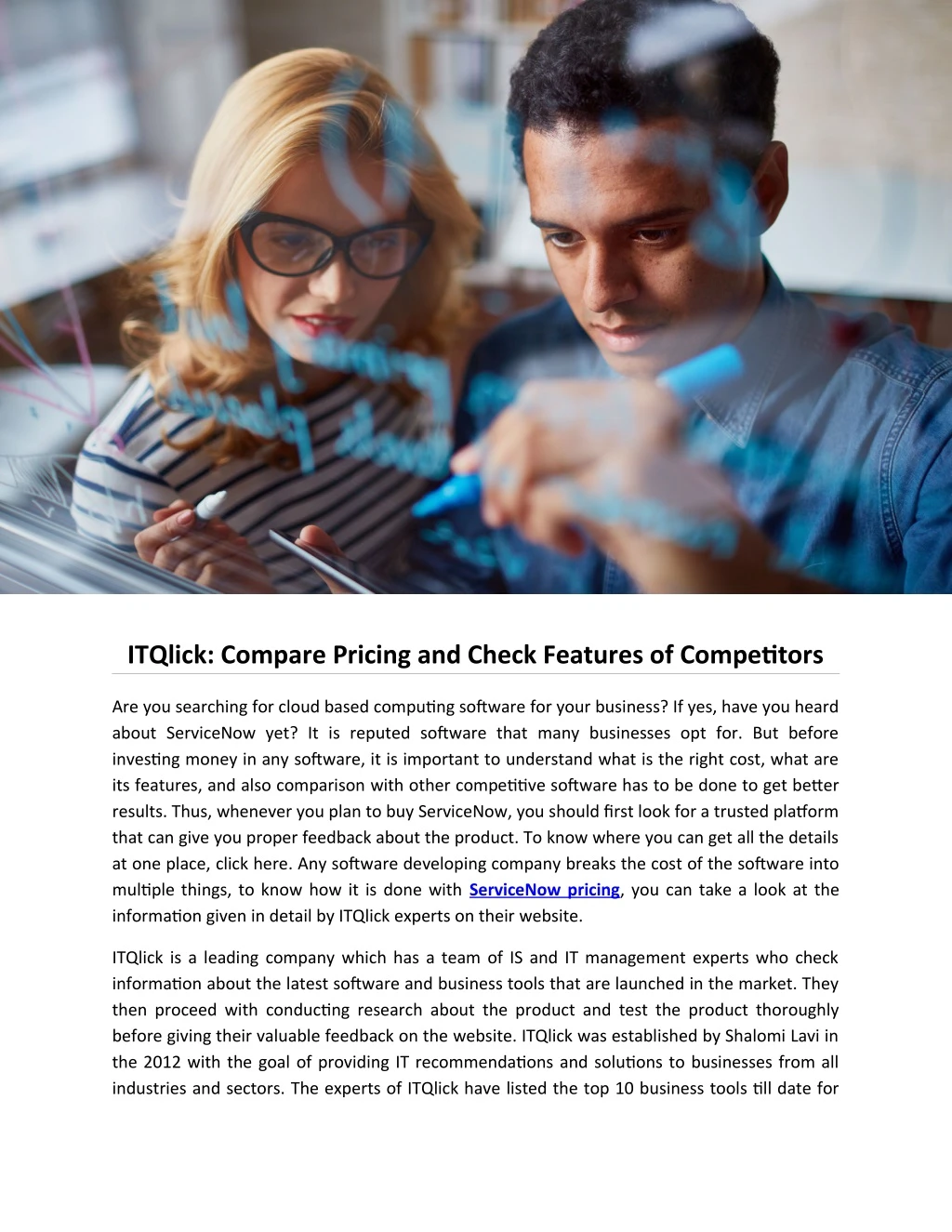 itqlick compare pricing and check features