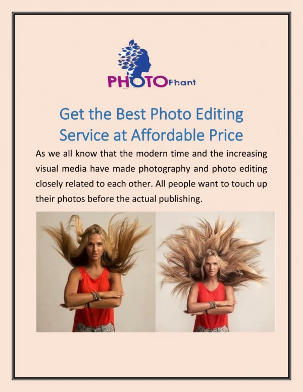 Get the Best Photo Editing Service at Affordable Price