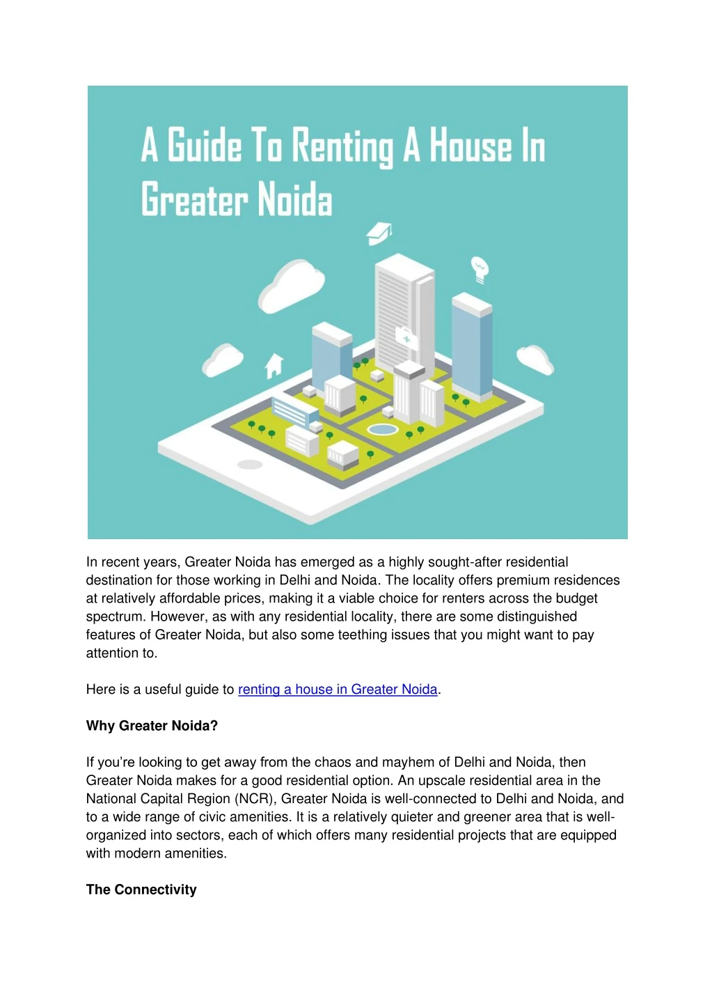 in recent years greater noida has emerged