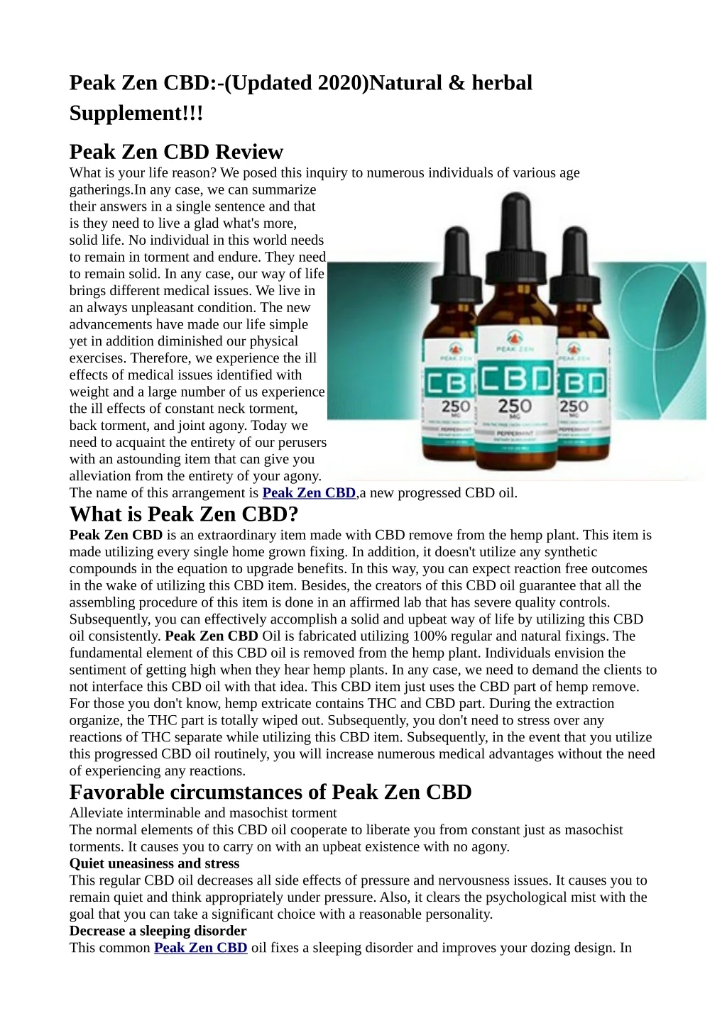 peak zen cbd updated 2020 natural herbal
