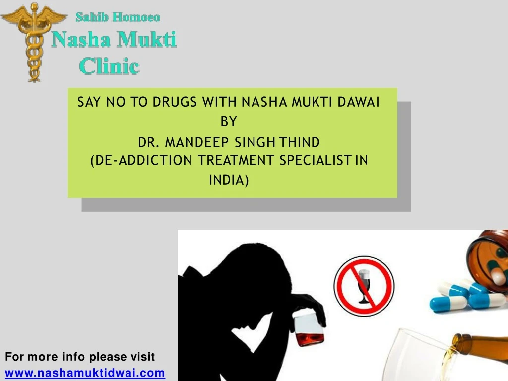 say no to drugs with nasha mukti dawai