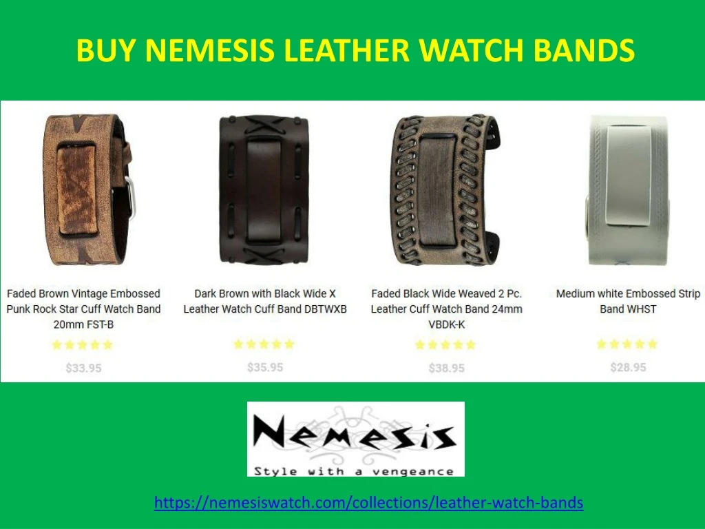 buy nemesis leather watch bands