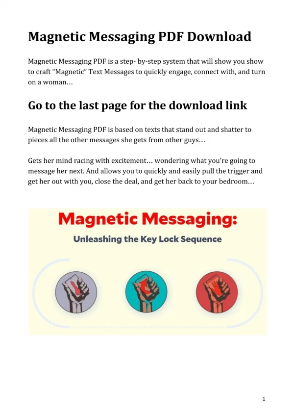Magnetic Messaging PDF Download