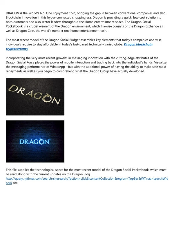 Dragon Social Wallet Tech Specs