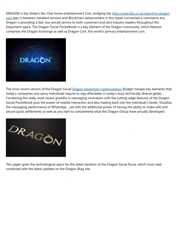 Technical and User Friendly Dragon Social Wallet