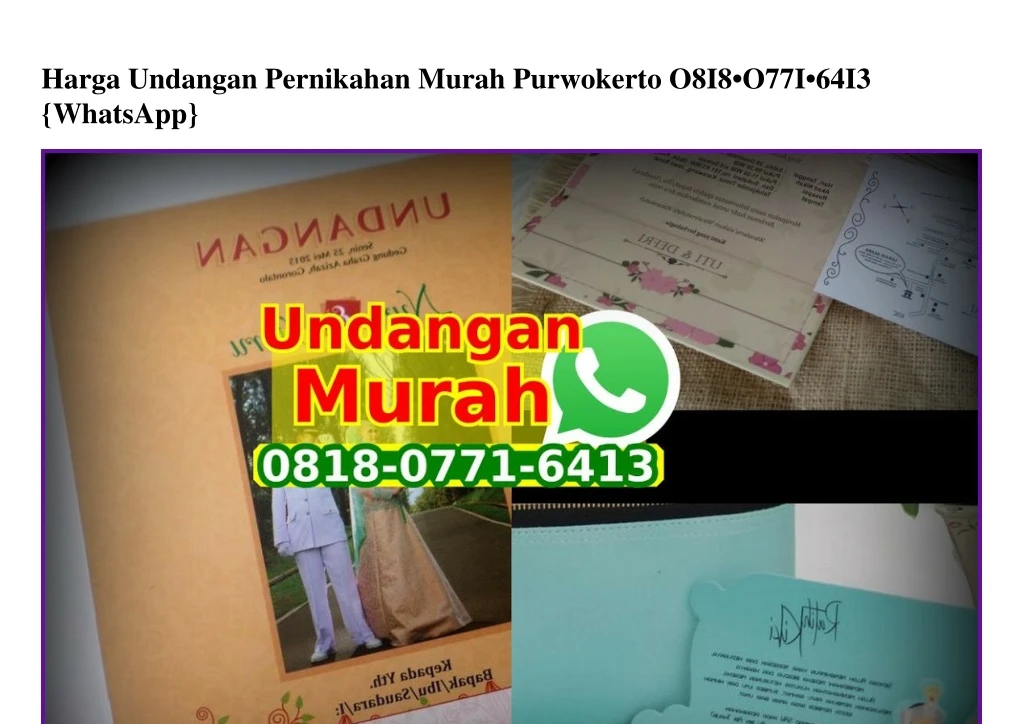 harga undangan pernikahan murah purwokerto o8i8