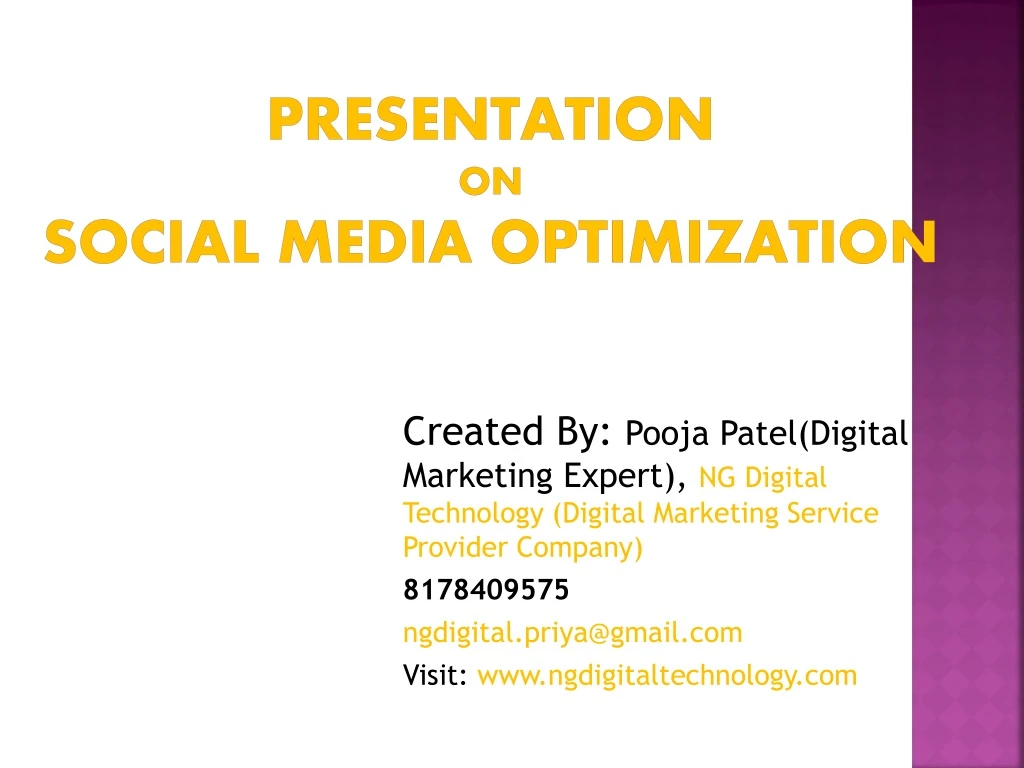 created by pooja patel digital marketing expert