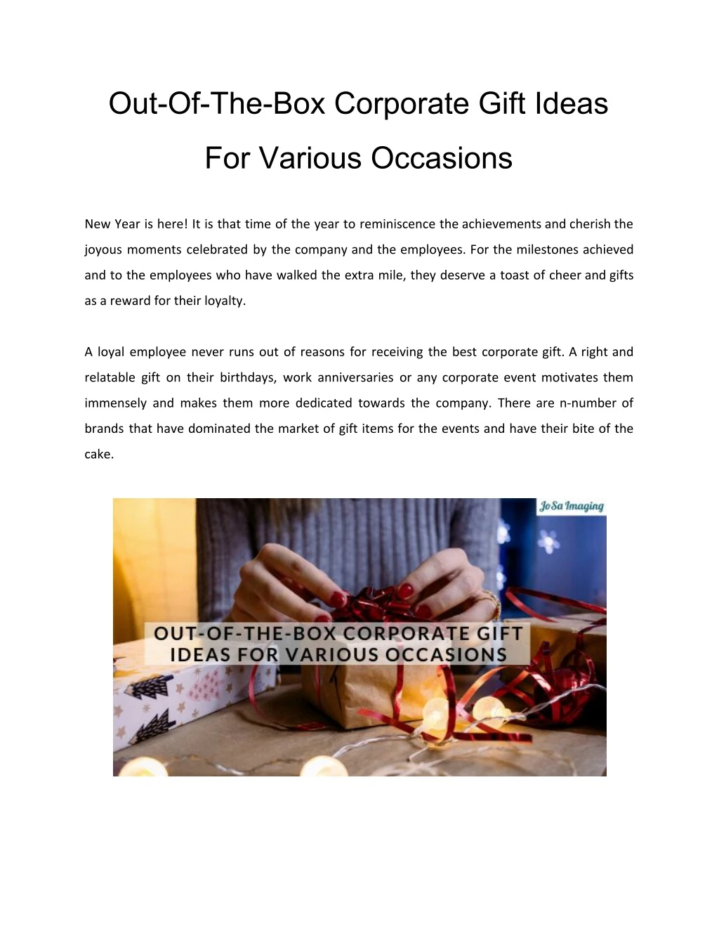 out of the box corporate gift ideas
