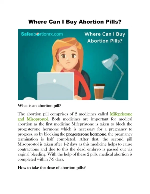 Where Can I Buy Abortion Pills?
