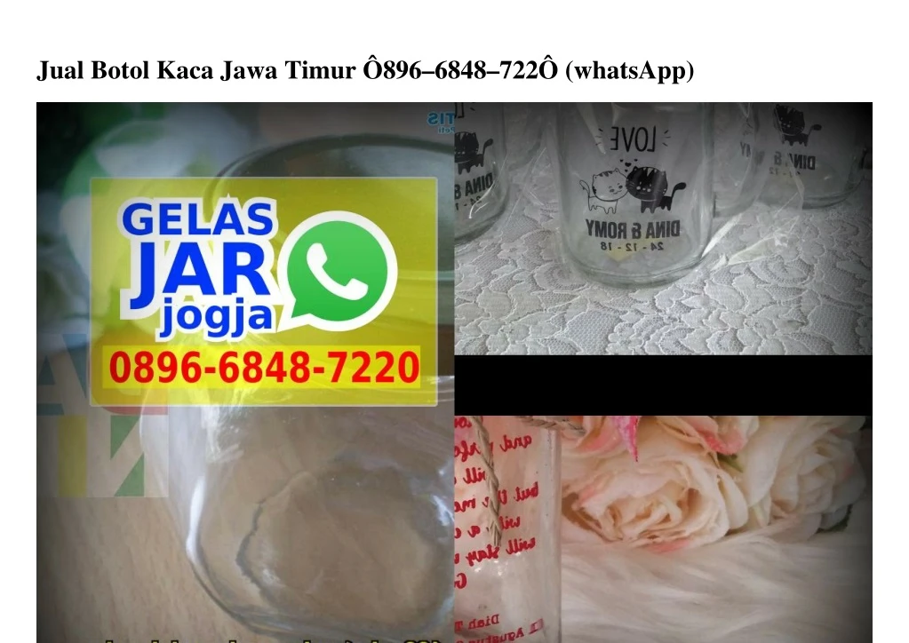 jual botol kaca jawa timur 896 6848 722 whatsapp