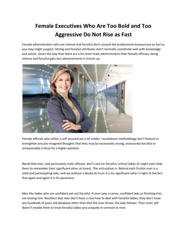female executives who are too bold