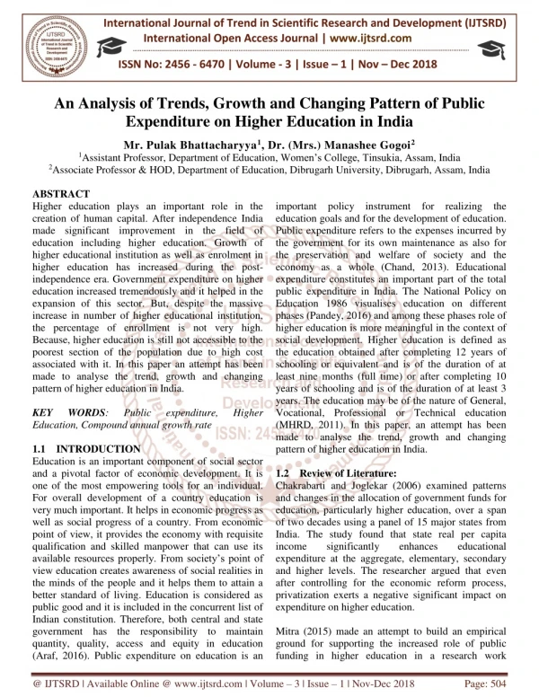 international journal of trend in scientific