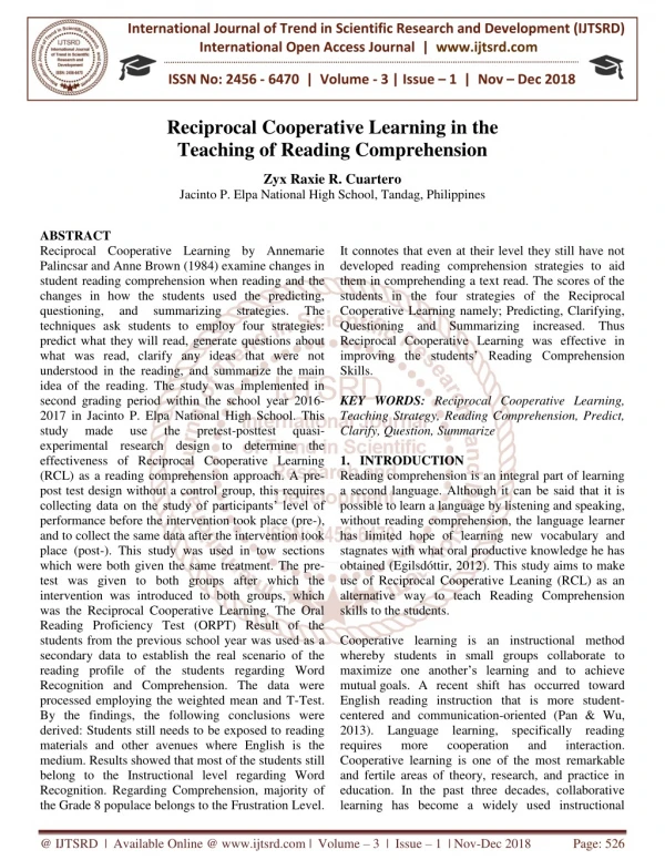 international journal of trend in scientific