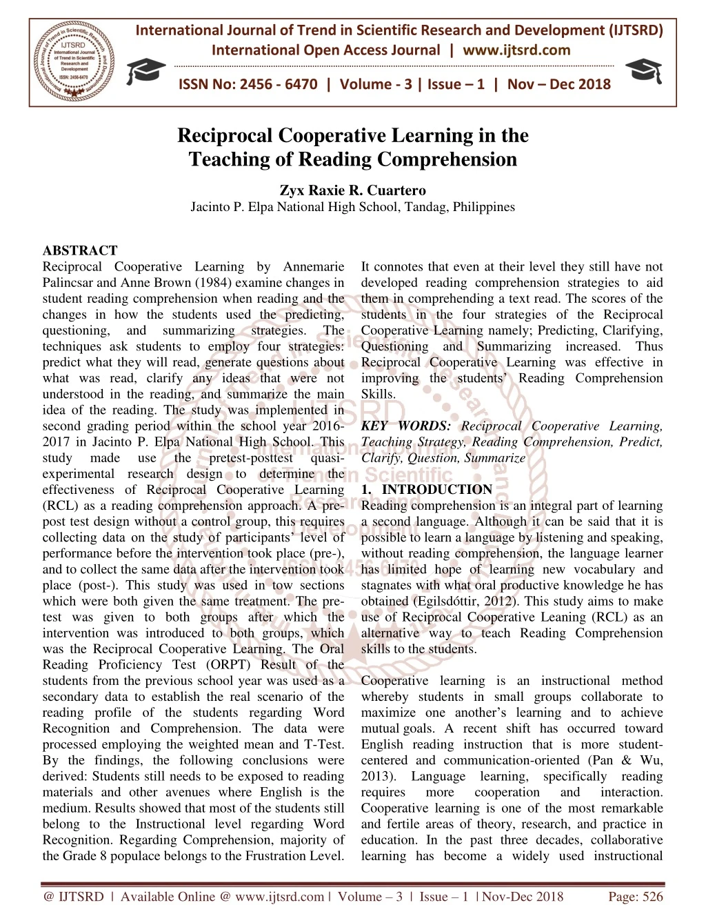 international journal of trend in scientific