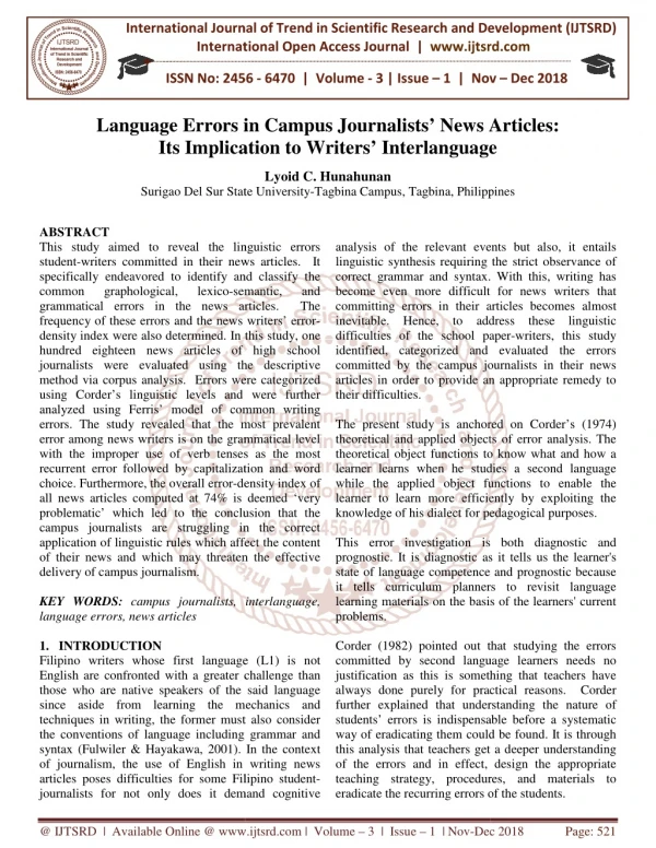 international journal of trend in international