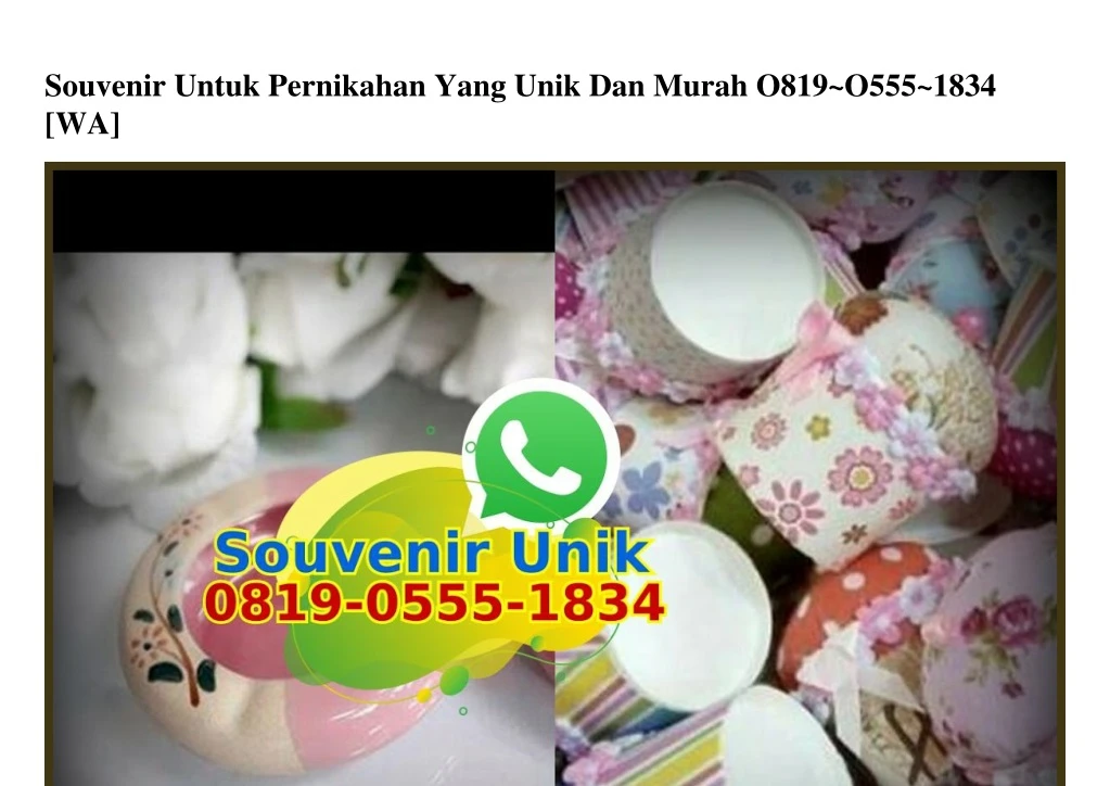 souvenir untuk pernikahan yang unik dan murah