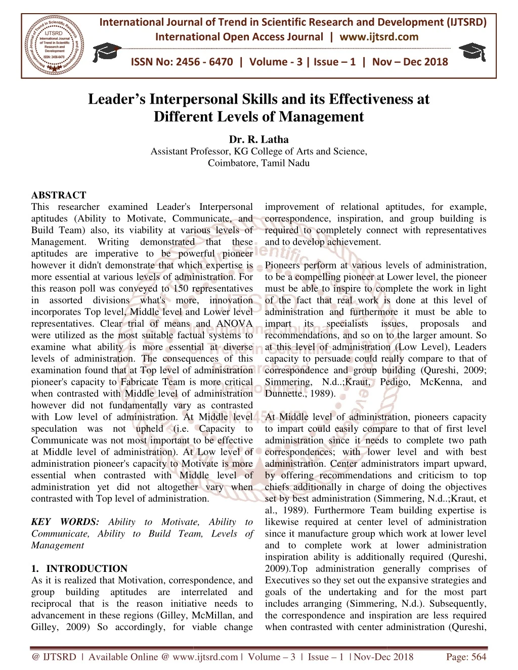 international journal of trend in international