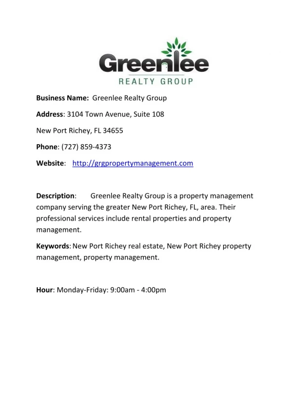 Greenlee Realty Group