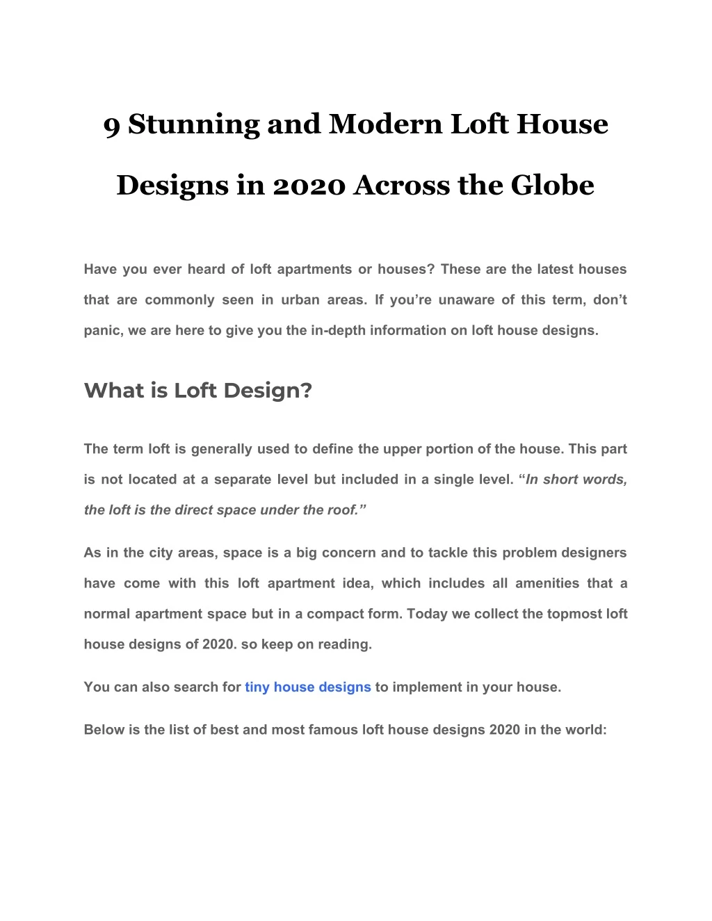 9 stunning and modern loft house