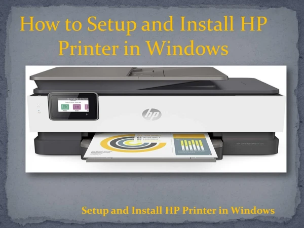 How to Setup and Install HP Printer in Windows