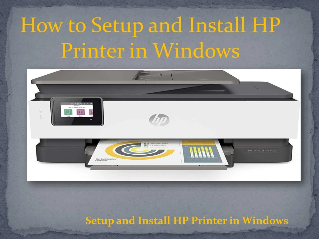 how to setup and install hp printer in windows