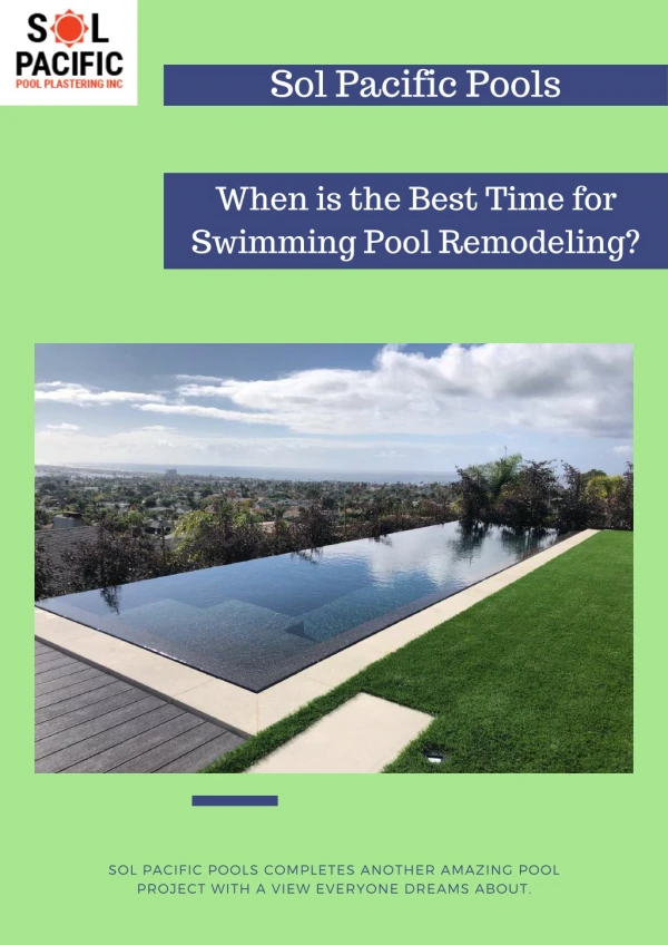 When is the best time for swimming pool remodeling