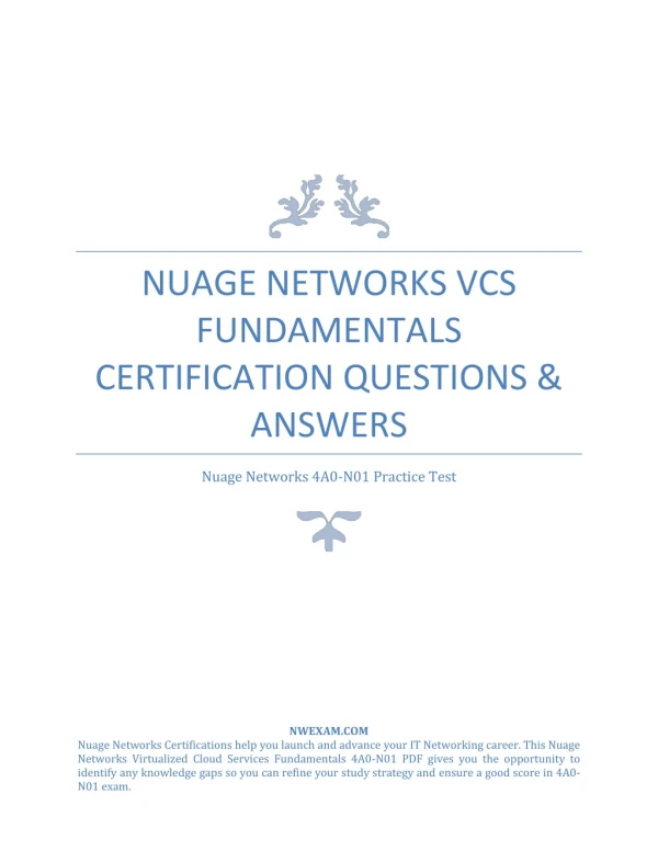 nuage networks vcs fundamentals certification