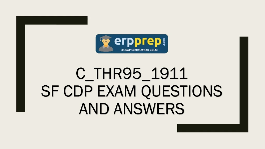 c thr95 1911 sf cdp exam questions and answers