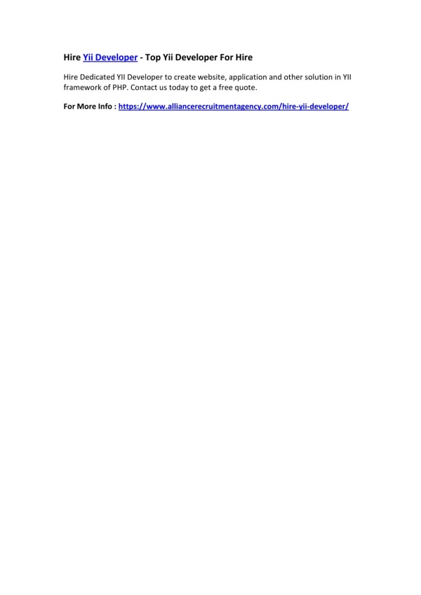 hire yii developer top yii developer for hire