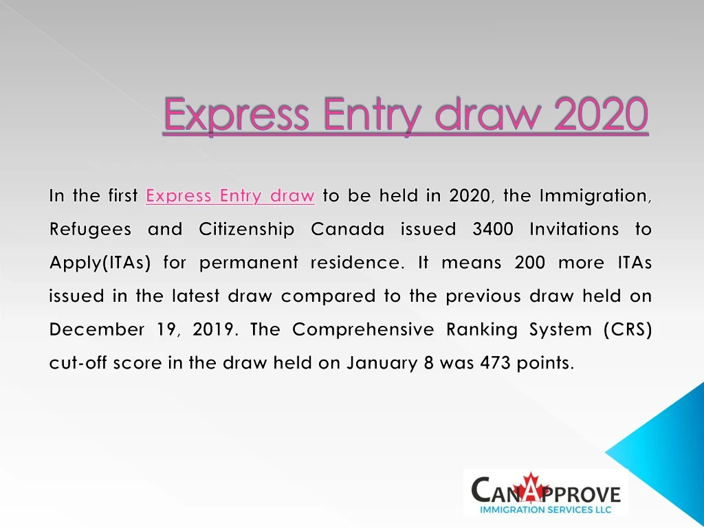 express entry draw 2020