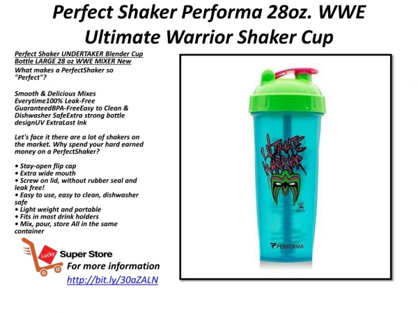 Perfect Shaker Performa 28oz. WWE Ultimate Warrior Shaker Cup