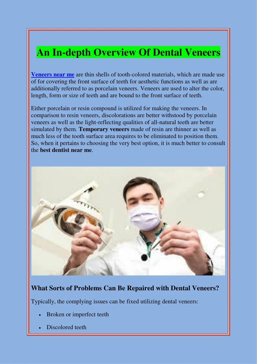 an in depth overview of dental veneers